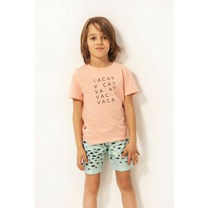 Tricou din amestec de bumbac cu imprimeu text imagine