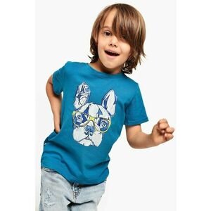 Tricou cu imprimeu si decolteu la baza gatului Spike imagine