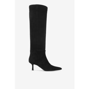 Cizme dama 5903419052323 - Piele intoarsa - Negru imagine