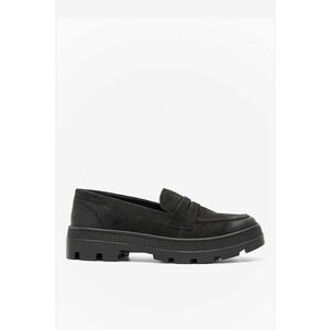 Mocasini dama 5904862575544 - Piele naturala - 42 EU - Negru imagine