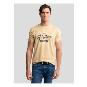 Tricou cu decolteu la baza gatului si imprimeu Jamas imagine