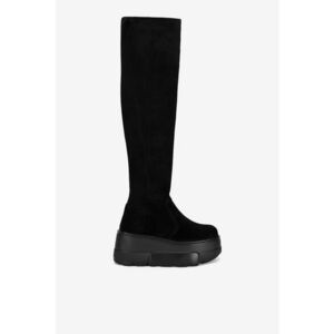 Cizme dama 5905588821915 - Piele intoarsa - Negru imagine
