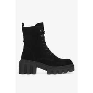 Ghete dama 5905588881766 - Piele intoarsa - Negru imagine