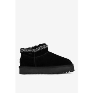 Ghete dama 5905588935179 - Piele intoarsa - Negru imagine