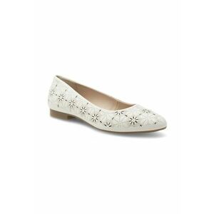 Balerini dama - 433026 - Piele naturala - Alb imagine