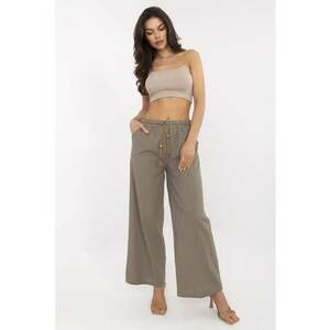 Pantaloni dama bumbac/in - bej - imagine