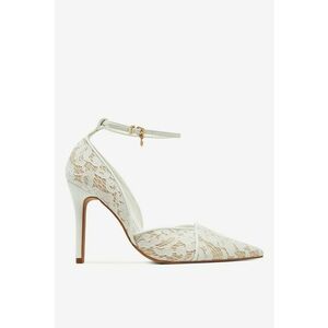 Pantofi albi din textil imagine