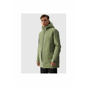 Jacheta parka barbati verde - poliester - impermeabila - cu gluga - croiala obisnuita imagine
