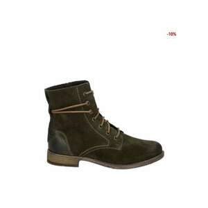 Botine dama - piele intoarsa - verde imagine