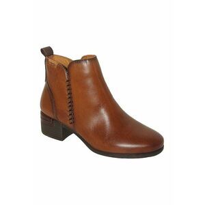 Botine dama MALAGA - piele naturala - culoare maron - cu fermoar - tocul de 4 cm imagine