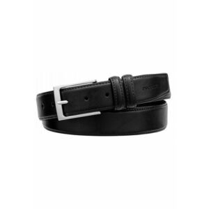 Curea barbati Elegance Collection - piele naturala - negru - 3.5cm - 115 cm imagine