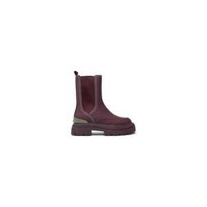 Ghete dama 304317606 - Piele ecologica - Rosu imagine