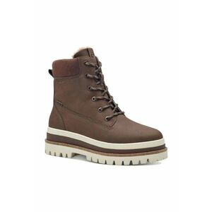 Ghete dama - casual - sintetic/textil - maro/alb imagine