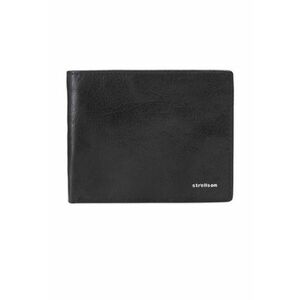 Portofel barbati negru - piele naturala - 11.5 x 9.5 x 3 cm imagine