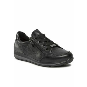 Tenisi dama 12-44587-66 - Piele naturala - Negru imagine