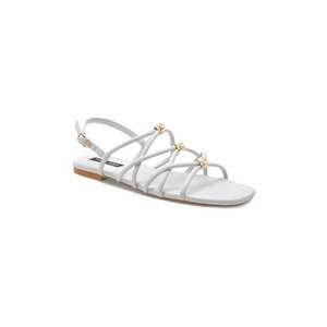 Sandale dama - 555490 - Piele ecologica - Alb imagine