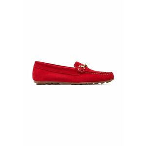 Mocasini dama - 700126 - Piele intoarsa - Rosu imagine