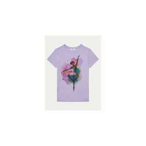 Tricou fete - 305276278 - Bumbac - Violet imagine
