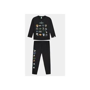 Pijama baieti - 303209490 - Bumbac - 130 CM - Negru imagine