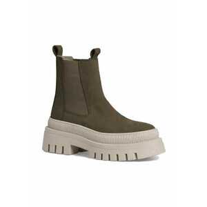 Ghete cu platforma dama - casual - piele naturala - bej imagine