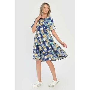 Rochie Medie Dama V289 - cu Imprimeu Abstract imagine