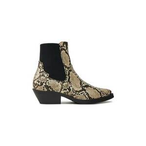 Botine dama - 83745 - Piele ecologica - Bej imagine