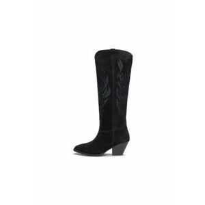 Cizme cowboy inalte Negru - piele naturala imagine