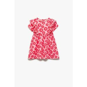 Rochie cu model floral si volane imagine