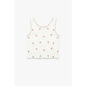 Top crop cu model cu cirese imagine