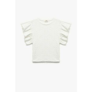 Tricou cu maneci scurte cu volane imagine