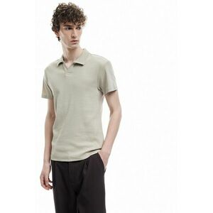 Tricou polo slim-fit cu model tricotat imagine