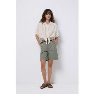Pantaloni scurti cu croiala ampla si buzunare oblice imagine