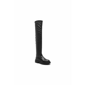 Cizme dama D Iridea H D16HRH 0KB43 - piele ecologica - negru - imagine