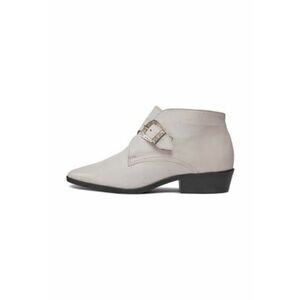 Ghete dama Cowboy - piele naturala - alb - imagine