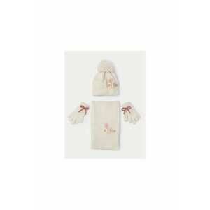 Set fular si manusi fete - 304318290 - Acril/Poliester - 152 CM - Bej imagine
