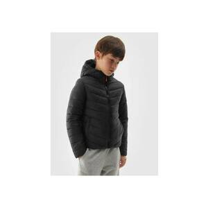 Jacheta copii model 4FJWAW24TDJAM460 - impermeabila - cu gluga - neagra - poliamida imagine