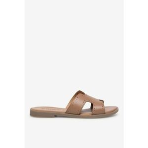 Papuci dama 5905588515562 - Piele naturala - Maro imagine