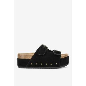 Papuci dama 5905588986157 - Piele intoarsa - Negru imagine