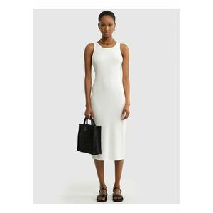Rochie bodycon midi Maxinsara - Alb imagine