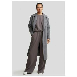Pantaloni sport cu croiala ampla si buzunare oblice - Gri imagine