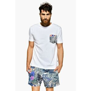 Tricou de bumbac cu buzunar pe piept imagine