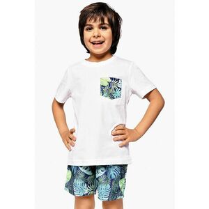 Tricou de bumbac cu aplicatie pe piept imagine