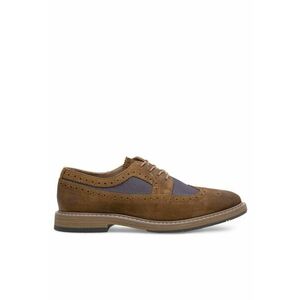 Tenisi barbati - 52918 - Piele naturala - Textil - Maro imagine