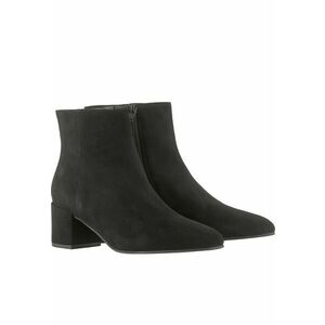 Botine cu toc dama Hogl - piele intoarsa - negru imagine