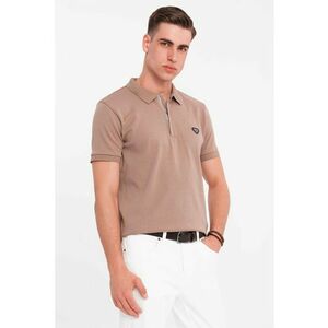 Tricou polo cu fenta cu fermoar imagine