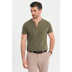 Tricou din bumbac cu fenta cu nasturi imagine