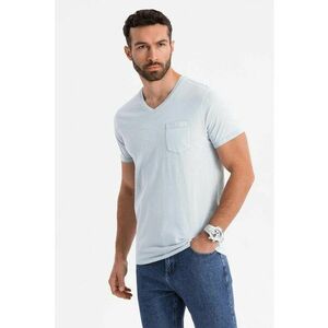 Tricou uni cu decolteu in V imagine