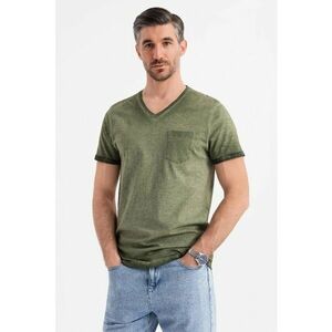 Tricou uni cu decolteu in V imagine