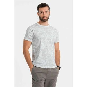 Tricou cu decolteu la baza gatului si model tie-dye imagine