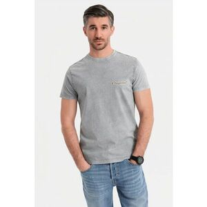 Tricou cu decolteu la baza gatului si imprimeu pe spate imagine